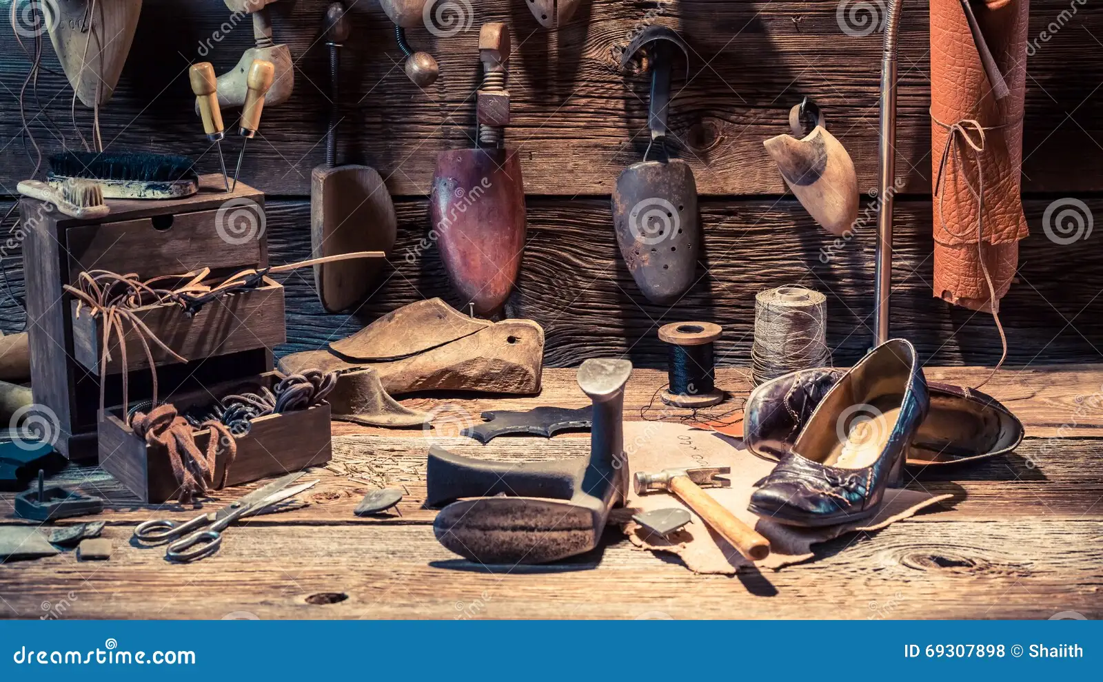 Traditional leather working tools and techniques